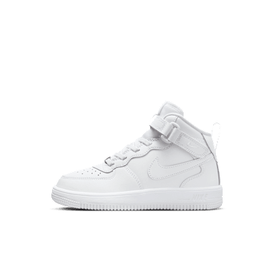Nike Force 1 Mid EasyOn Younger Kids Shoes White